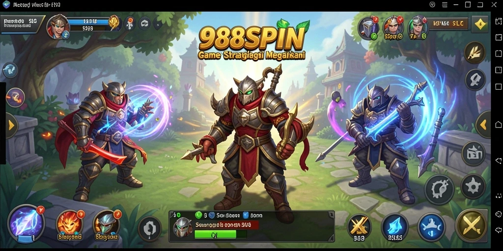 Screenshot gameplay 988SPIN menampilkan pertempuran mendebarkan dengan strategi SLG yang dinamis.