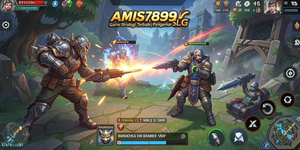 Screenshot menunjukkan momen intens pertempuran dalam gameplay SLG.