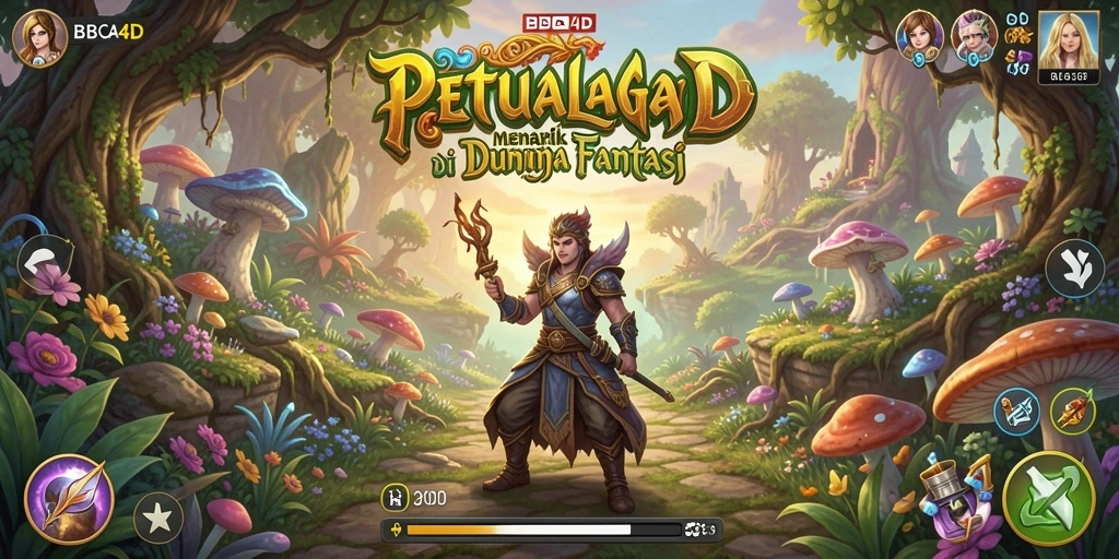 Tampilan gameplay BBCA4D menunjukkan petualangan seru dalam dunia fantastis.