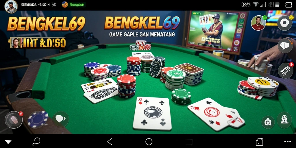 Screenshot gameplay BENGKEL69 menampilkan momen seru saat bermain Gaple.