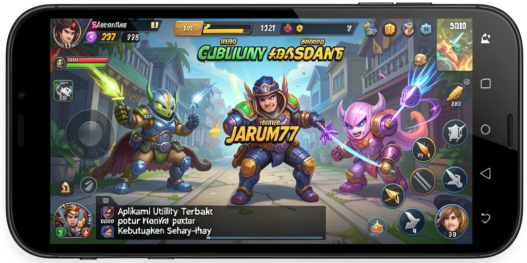 Screenshot utama JARUM77 menampilkan berbagai fitur Utility yang bermanfaat.