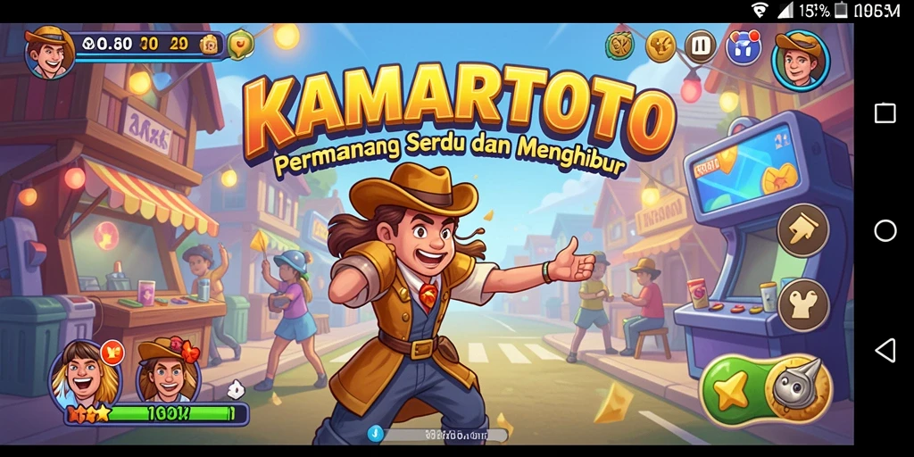 Tampilan gameplay menarik dalam KAMARTOTO dengan aksi seru di level-level menantang.