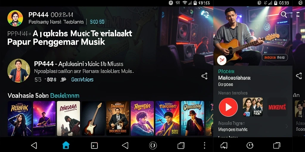 Tampilan gameplay PP444 yang menampilkan pengalaman musik yang menyenangkan.