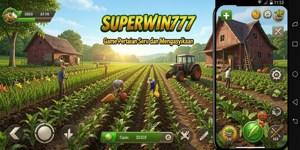 Gameplay <strong>SUPERWIN777</strong> yang menakjubkan dengan pertanian yang luas dan hewan peliharaan.